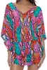 LULI FAMA CABANA V NECK DRESS