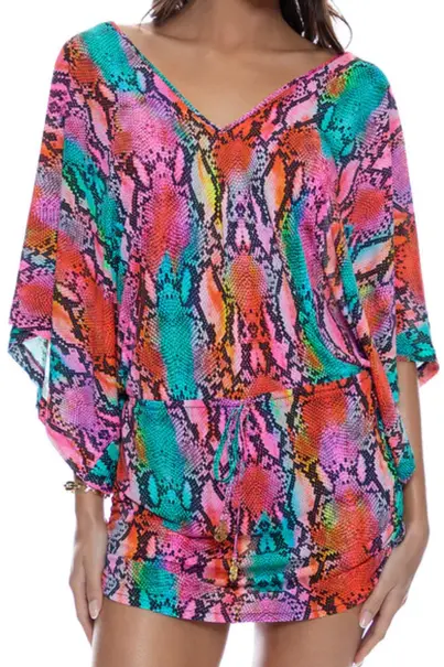 LULI FAMA CABANA V NECK DRESS