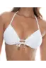 LULI FAMA MOLDED PUSH UP BANDEAU HALTER TOP