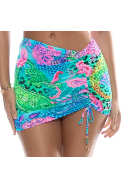 LULI FAMA SCRUNCHED UP MINI SKIRT