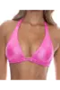 LULI FAMA TRIANGLE HALTER TOP