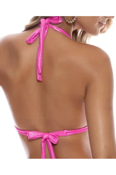 LULI FAMA TRIANGLE HALTER TOP