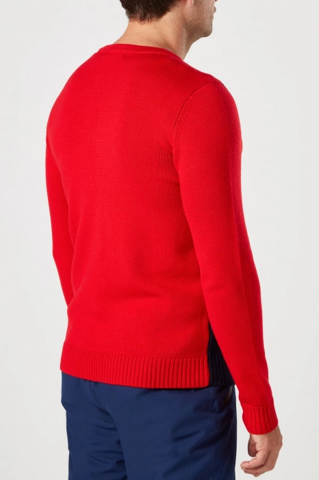 mens red designer jumper