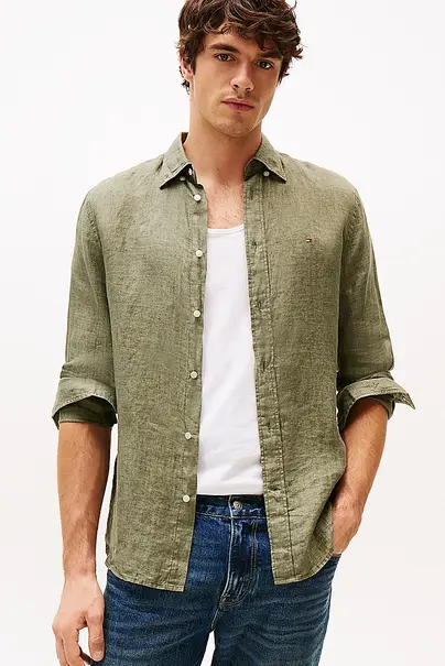 TOMMY HILFIGER PIGMENT DYED LI SOLID RF SHIRT