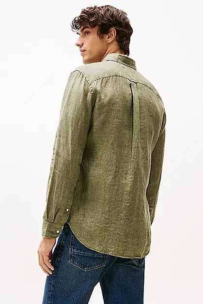 TOMMY HILFIGER PIGMENT DYED LI SOLID RF SHIRT