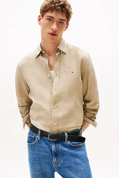 TOMMY HILFIGER PIGMENT DYED LI SOLID RF SHIRT