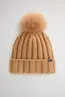 WOOLRICH BEANIE CASHMERE POM-POM